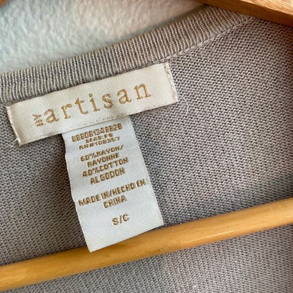 Artisan Gray Ruffle Cardigan Small - Picture 2 of 7